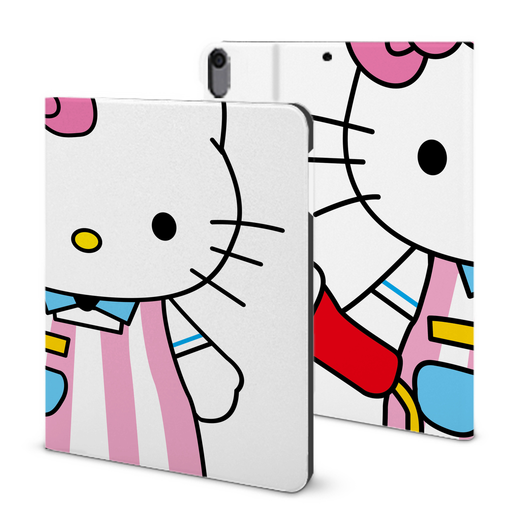 （画像用） Hello Kitty ハローキティ IPad ケース ブック型 PUレザー TPU 耐衝撃 軽量 薄型 ペン収納なし 全面保護 IPad 各モデル対応